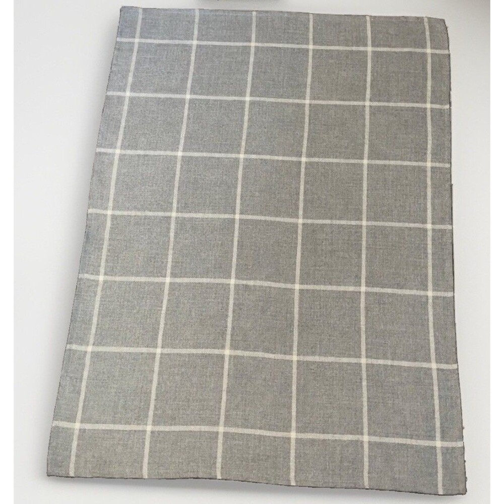 Brooklinen 100% Baby Alpaca Grey Plaid Baby Blanket 30x40 Made in Peru EUC